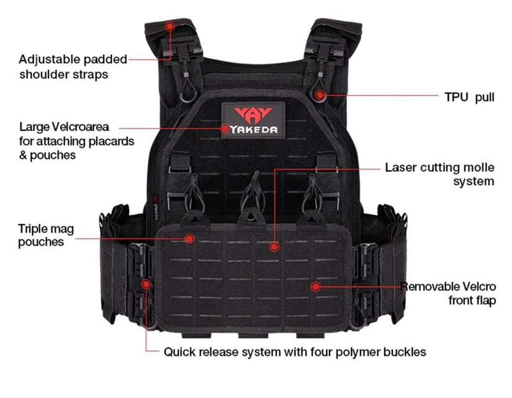YAKEDA Outdoor Products Quick Release Tactical Vest