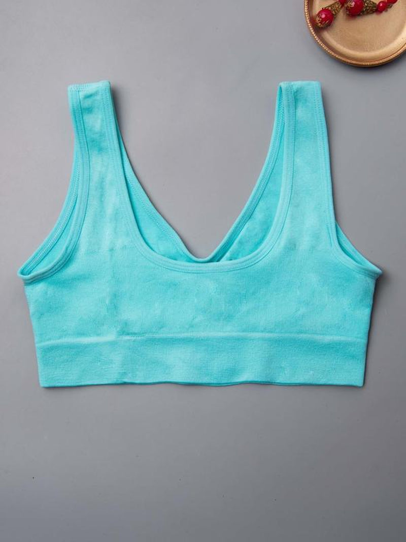 Women'S Solid Wireless Sports Bra, Breathable Comfortable Backless Bra, Ladies Lingerie for Indoor Outdoor Wear