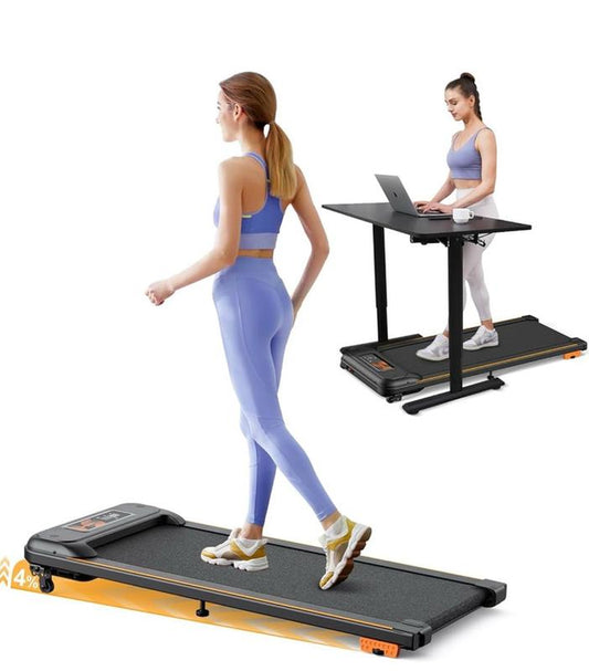 Walking Pad Treadmill 2.5HP under Desk Treadmill with Incline, Remote Control, LED Display, Remote & App Control, No Assembly